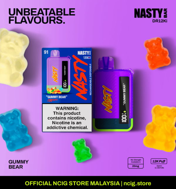 Gummy Bear - Nasty Bar DR12Ki Disposable Vape | Ncig.store